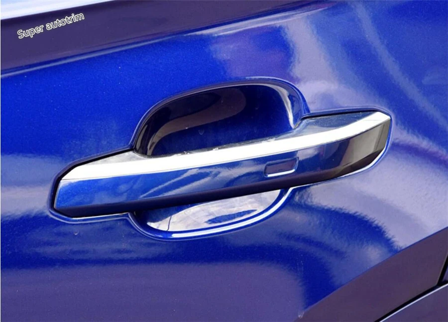 

Lapetus Outside Car Door Pull Doorknob Handle Car Styling Cover Exterior Trim 4 Pcs / Bright Style Fit For Audi Q5 2018 2019 ABS