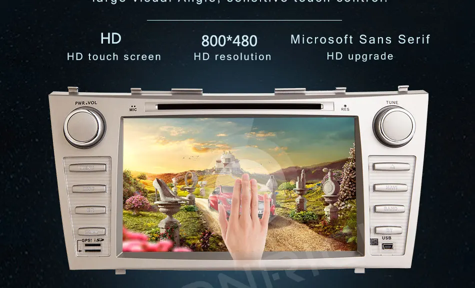 Clearance 2 Din Car DVD Multimedia Player For Toyota Camry 2007 2008 2009 2010 2011 Aurion GPS Navigation Head Unit Stereo Radio Audio BT 3