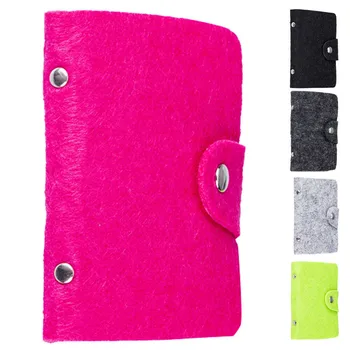 

Fashion Felt Function 24 Bits Card Case Business Card Holder Men Women Credit Passport Card Bag ID Passport Card Wallet W3