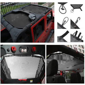 

NEW Bolaxin Black Sunshade Full Cover Eclipse Sun Shade Bikini Top Cover UV Protection For 2007-2017 Wrangler JK 4 Door