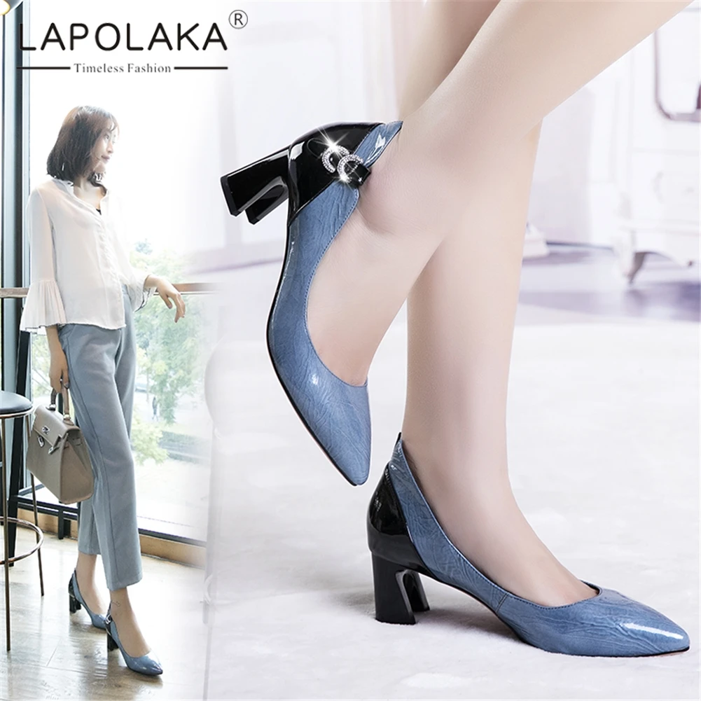 

lapolaka New Arrivals Dropship 2019 Strange Style Slip On Summer Pumps Woman Shoes solid elegant shoes woman pumps