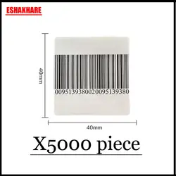 Безопасности теги для розничного магазина, одноразовые eas label 4X4ccm этикетке со штрих-кодом eas RF8.2Mhz 5000 шт