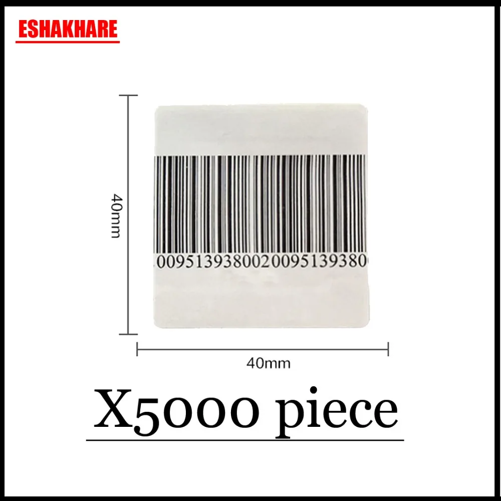 security tag for retail store,disposable eas soft label 4X4ccm barcode
