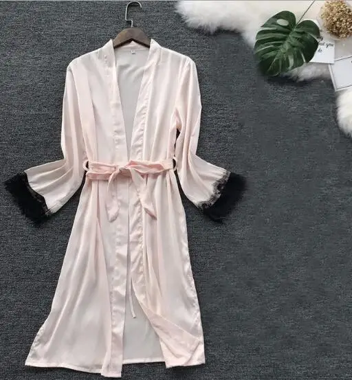 silk lace dressing gown