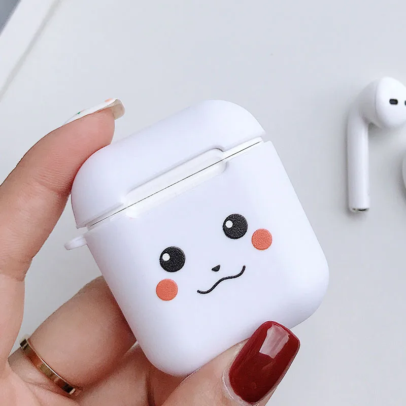 Силиконовые сумки для Air Pods лимонный арбуз Авокадо Фрукты кошка лапа собака корги мультфильм чехол для Airpods беспроводной Bluretooth наушники - Цвет: white cat