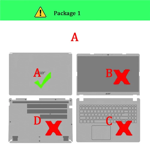 Тетрадь Защитная пленка для acer Aspire A715-71G A315-53 A515-51 A515-52 переключатель 12 Aspire переключатель 10 SW5 ноутбука наклейки для тела - Цвет: Package-1    A