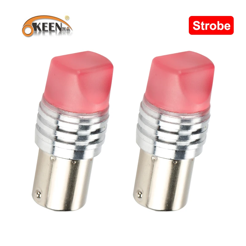 

2pcs BA15S 1156 BA15D 1157 Light Bulbs for Auto Flash Strobe Light White Red Blue Brake Reverse Lights Signal Lamp 12V