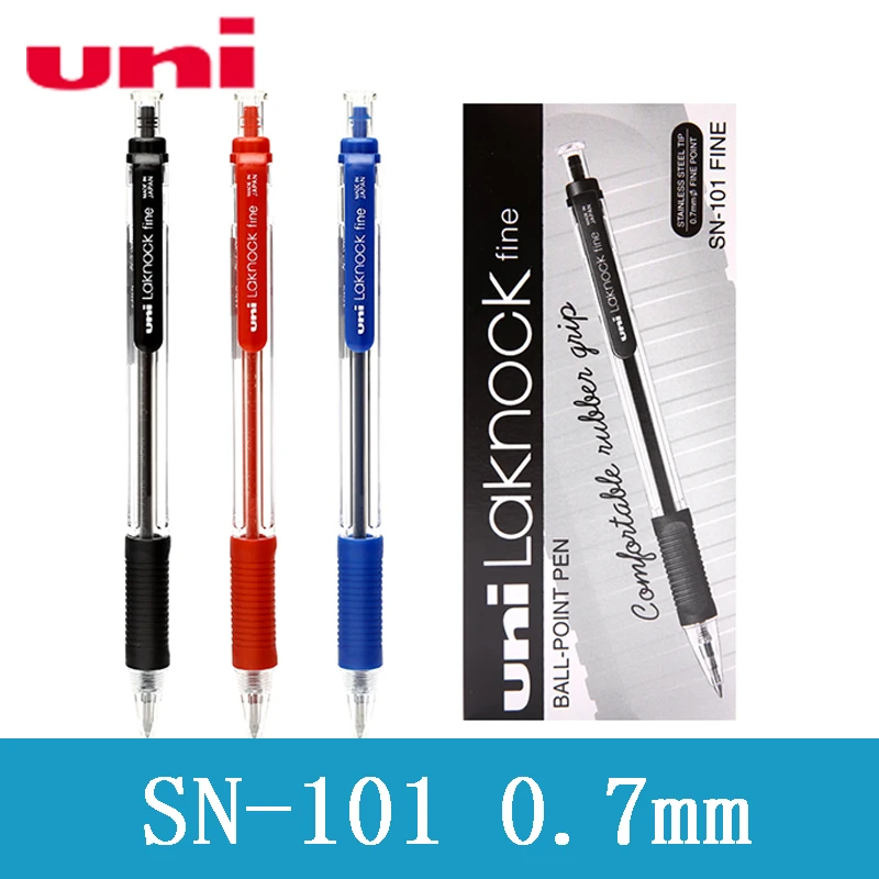 1 шт. Uni ball SN 101 Laknock изящная Выдвижная шариковая ручка 0 7 мм черный/синий/красный
