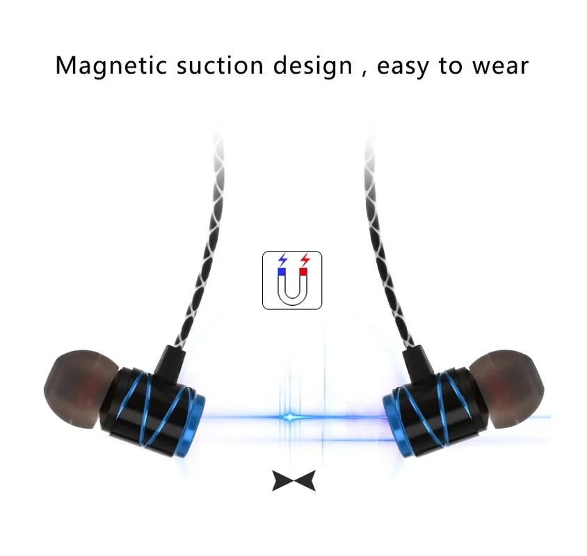 Bluetooth Headphones Sports Wireless Earbuds for Samsung S9 S8 S7 Iphone Xs Max 8 7Plus Waterproof Ear Phones Stereo Mic