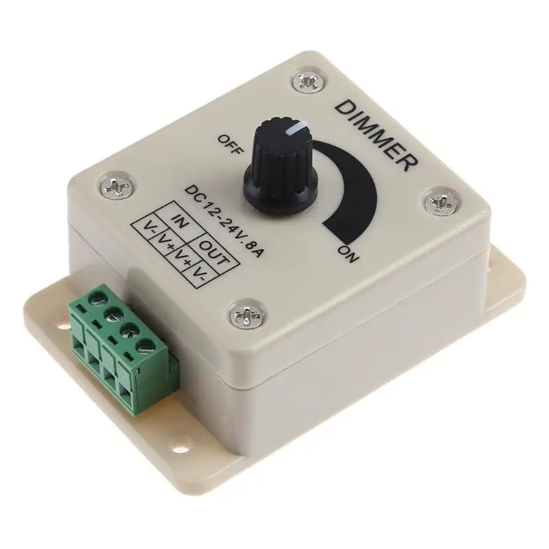 Светодиодный диммер 12-24 В 8А регулятор яркости лампы полосы драйвер один цвет свет контроллер электропитания