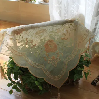 

5 Pieces Delicate Lace Handmade Plant Crocheted Doily Placemat Vintage Floral Tassels Home Coffee Shop Dining Table Decor Gadget