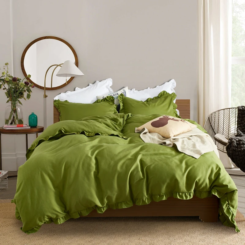 Buy Plain duvet cover sets 2/3pcs one set heavy 120gsm