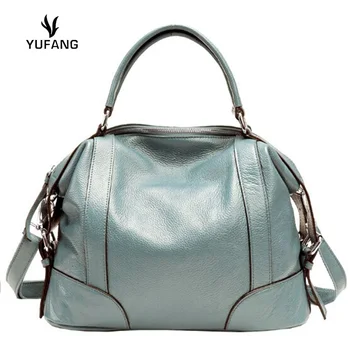 

YUFANG 100% Genuine Leather Women Handbag First Layer Cow Leather Brand High Quality Handel Messenger Shoulder Bag Male