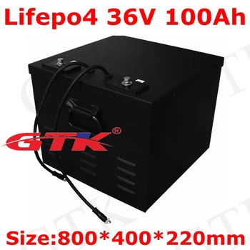 

GTK 36v 100Ah Lifepo4 large capacity Rechargeable battery 36V 100Ah Lithium ion battery pack for EV electric golf cart +charger
