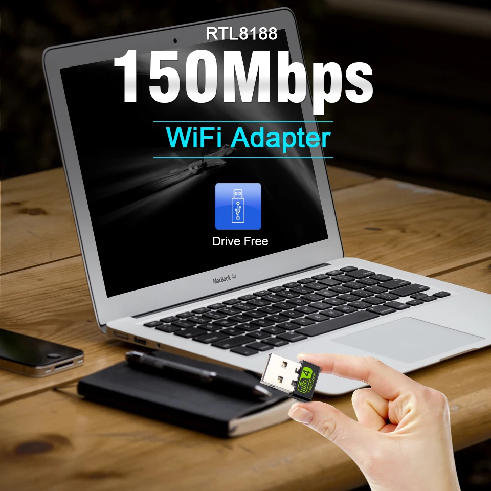 USB WiFi адаптер 150 Мбит/с мини Wi-Fi адаптер для ПК USB Ethernet WiFi Dongle 2,4 г сетевая карта Antena Wi Fi Adpter Wi-Fi приемник