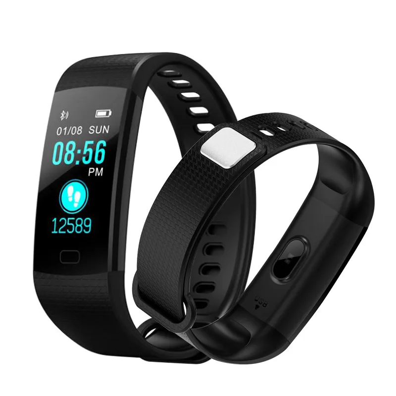 Y5 Bluetooth Smart Band With Heart Rate Tracker Fitness Tracker Smart Bracelet Color Screen Waterproof Smart Wristband Miband 2 Y5 Bluetooth Smart Band With Heart Rate Tracker Fitness Tracker Smart Bracelet Color Screen Waterproof Smart Wristband Miband 2
