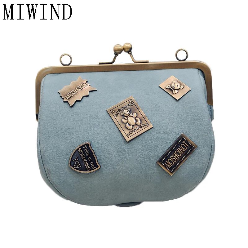 

Vintage Appliques crossbody bag for Women Clamps Shoulder Bag Hasp Messenger Bags Handbag Designer Bolsas Feminina TMB472