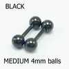 4mm black 2pcs