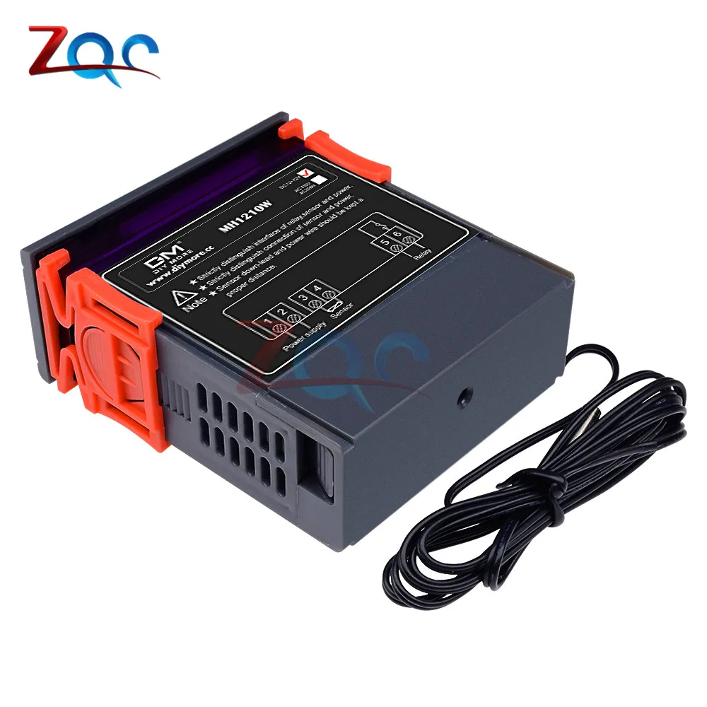 AC 110-220V DC 9 V-72 V 10A цифровой термостат регулятор температуры контроллер термометра контроль нагрева охлаждения NTC датчик