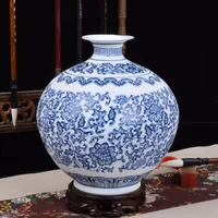 Blue and White Eggshell Porcelain Vases Interlocking Flower Ceramic Vase Handmade Home Decoration Jingdezhen Flower Vases 1
