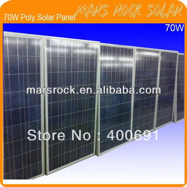 

70W 18V Polycrystalline Silicon PV Panel Module with Special Technology, Fend Against Snowstorm & Wind, Beautiful Appearance