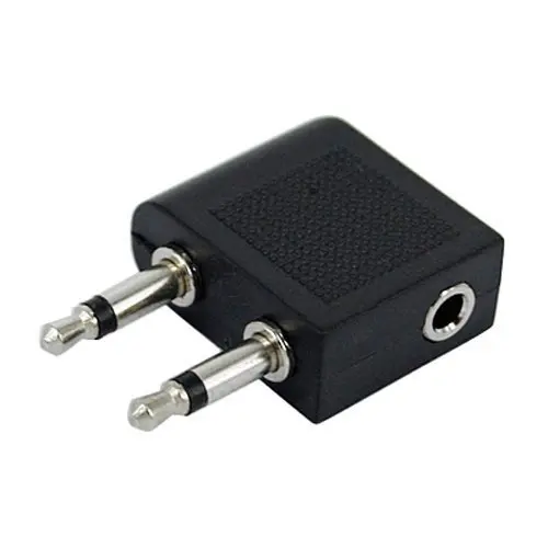 200pcs 3 5 mm 1 8 Inch AIRLINE AIRPLANE Travel HEADPHONE JACK Stereo PLUG ADAPTER Airline Adapter