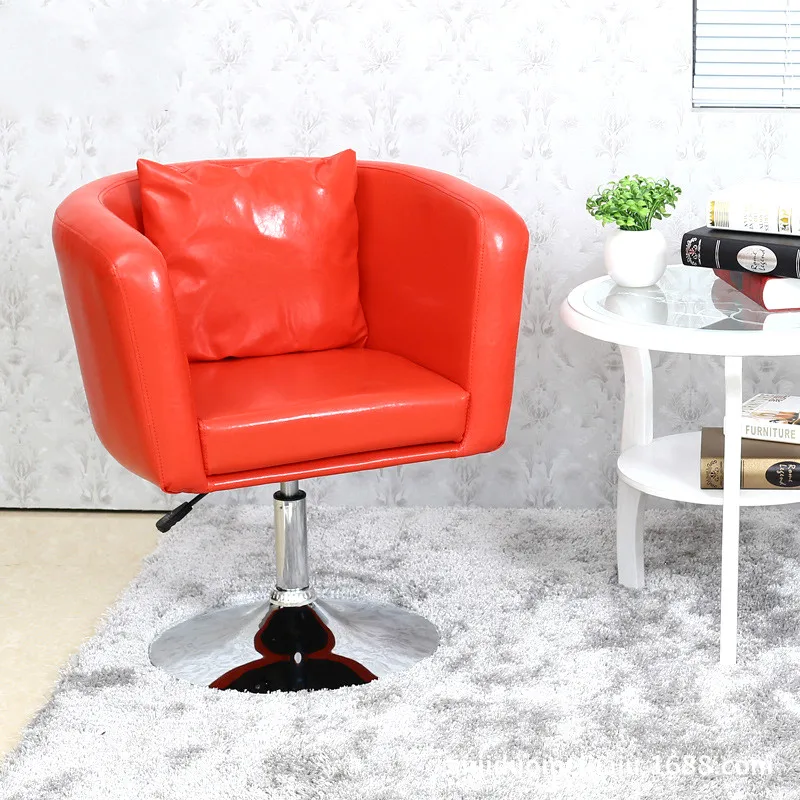 

Lifting Swivel Single Soft Sofa Short Chair Adjustable Height Rotatable Hotel/Bar/Restaurant/Reception/Cafe Chairs cadeira