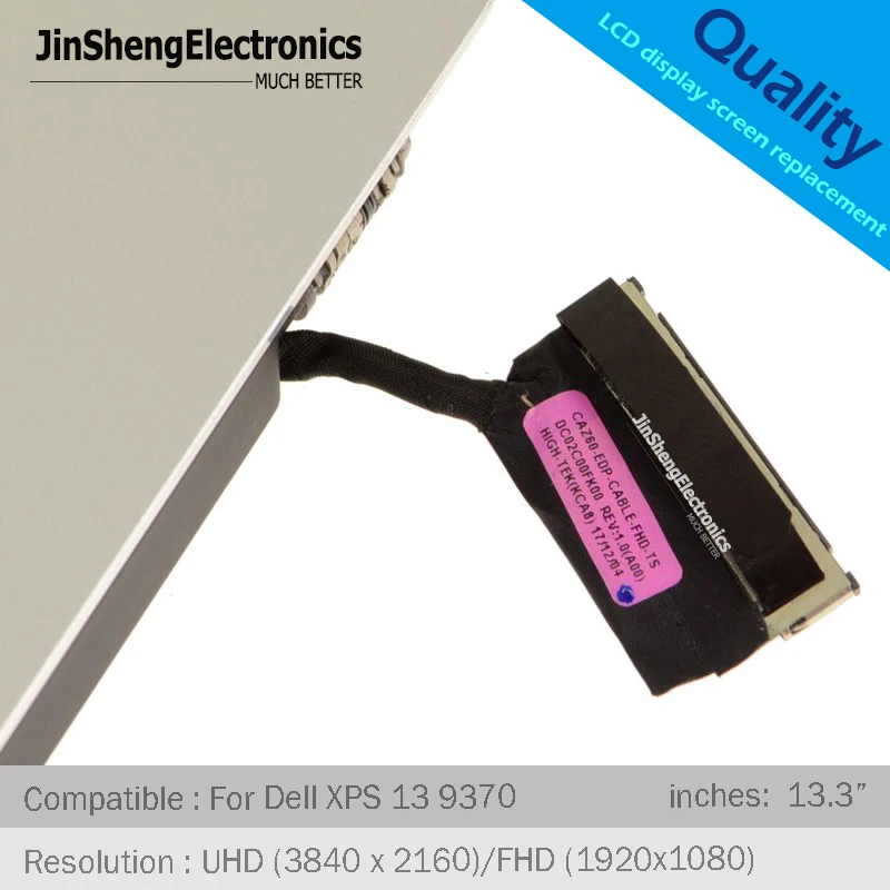 Для Dell XPS 13 9370 3 &quotUHD FHD ЖК дисплей задняя крышка петли зеркальный экран дигитайзер