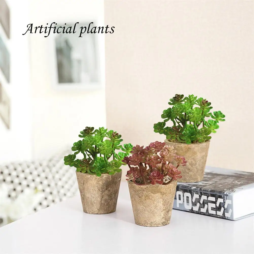 Творческие DIY Мини бонсай ветки аксессуары пластиковые искусственные суккуленты