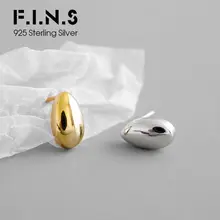 F. I. N. S простой дизайн капли маленькие корейские сережки-шпильки из натуральной 925 пробы серебряные серьги для женщин минималистичные ювелирные изделия