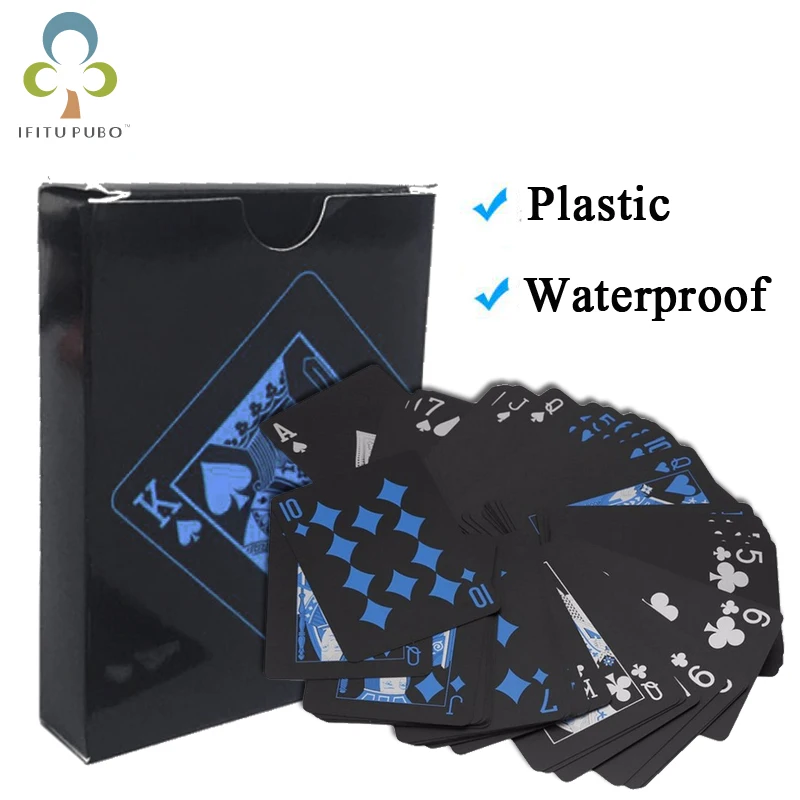 Высокое качество Черный Пластиковый ПВХ покер водостойкий волшебный бокс-Упакованные игральные карты креативный подарок GYH