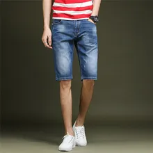 Новая мужская мода бодибилдинг рекреационные пляжные джинсы мужские хлопковые весенние шорты светло-синие джинсы мужские шорты 38, T6805