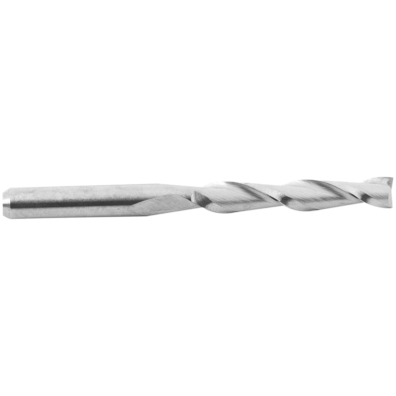 BMBY-10x 1/8 inch 3.175mm Carbide CNC Double Two Flute Spiral Bits End Mill Router 22mm