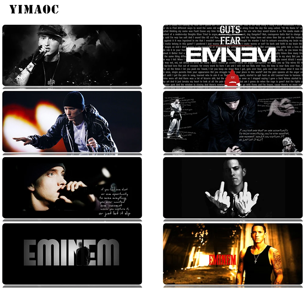 

YIMAOC Eminem Mouse Pad Computer Mousepad Anti-slip Natural Rubber Gaming Mouse Mat 30x60 cm