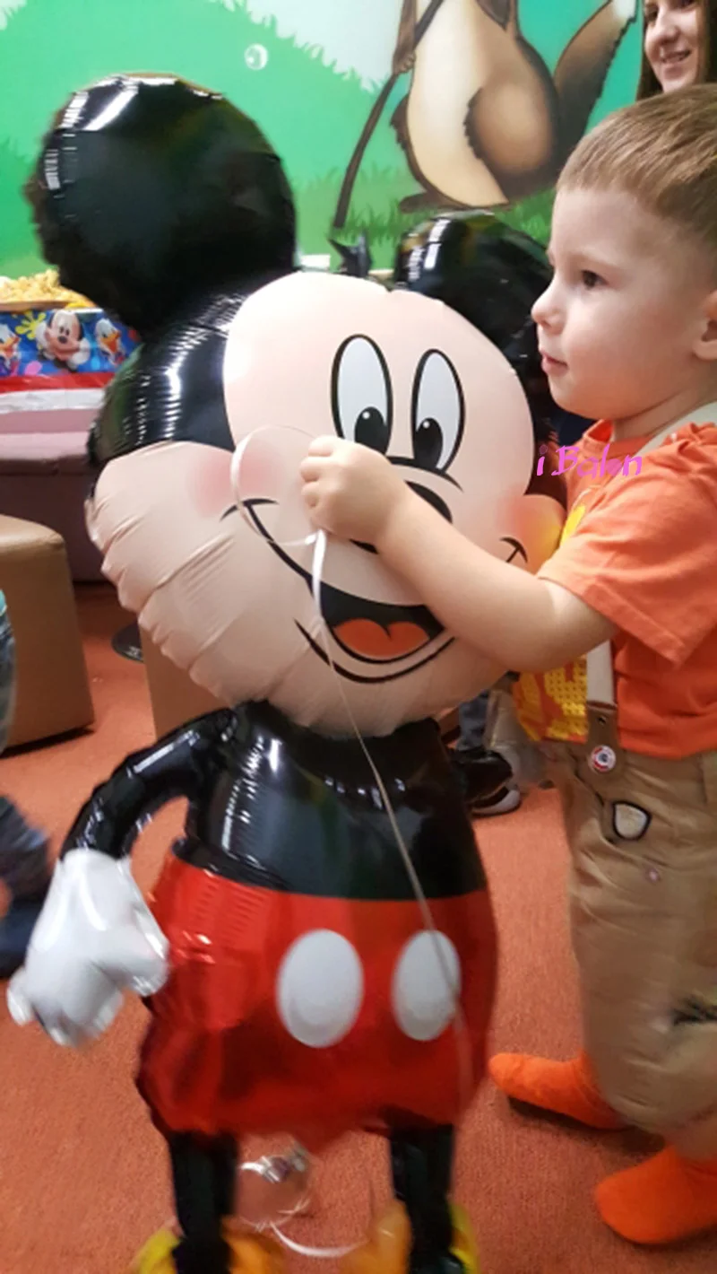 1 шт. 112 см гигантские шары Минни Микки на день рождения Детские Классические игрушки подарок фольгированный шарик, мультфильмы детские вечерние украшения