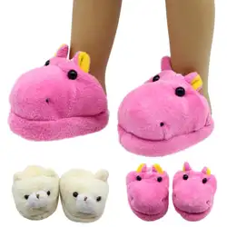For 18 Inch American Doll Cute Animal Plush Slippers  Education Toy Baby Toys & Games Children Wooden