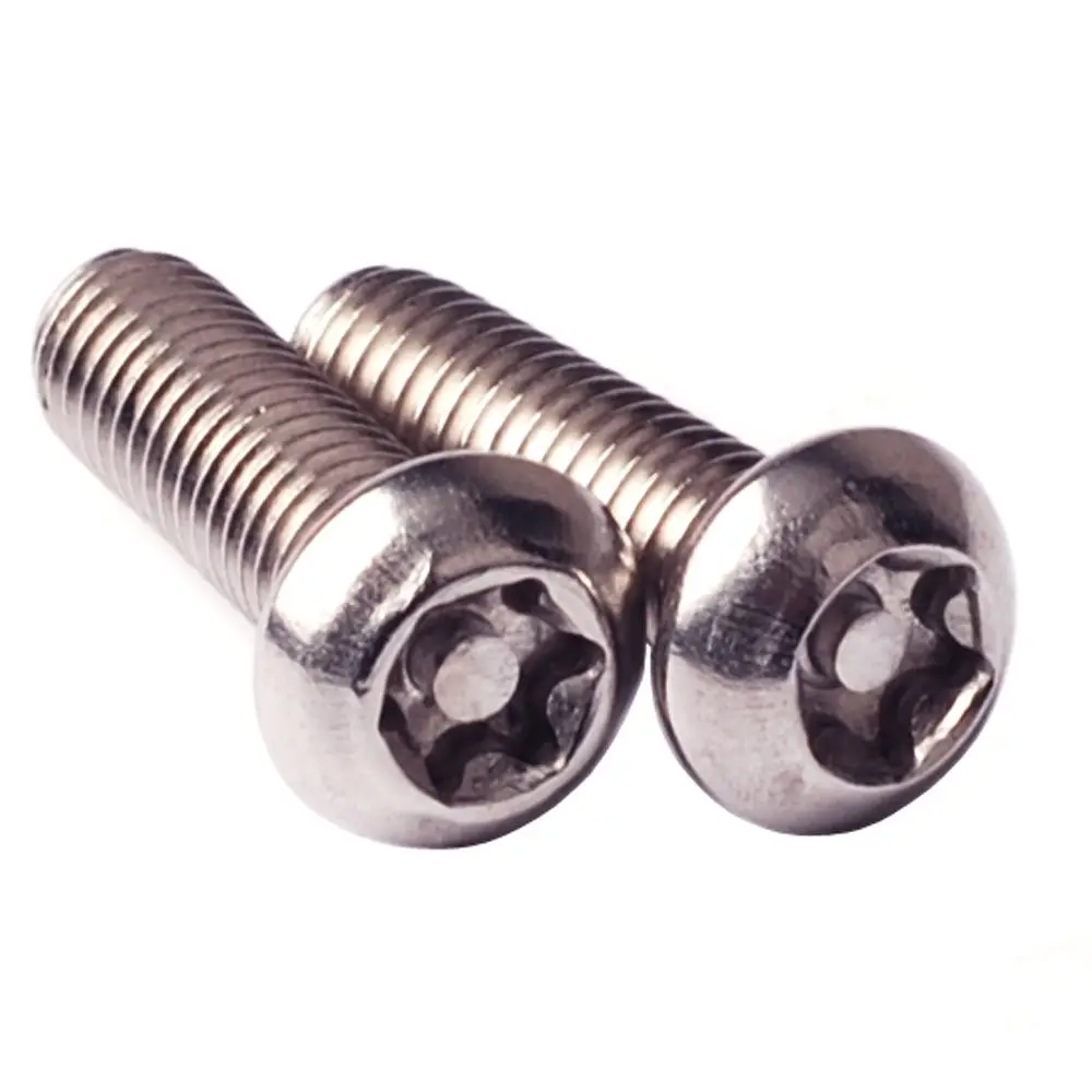 M10 A2 Botón Cabeza Seguridad 6 lóbulo Pin Tx Torx anti vandalismo Perno Tornillo Bicicleta