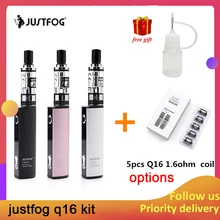 Оригинальный стартовый комплект Justfog Q16 с аккумулятором J-Easy 9 900 мАч, новый комплект электронных сигарет, набор для ручки с 1,9 мл Q16 clearomizer