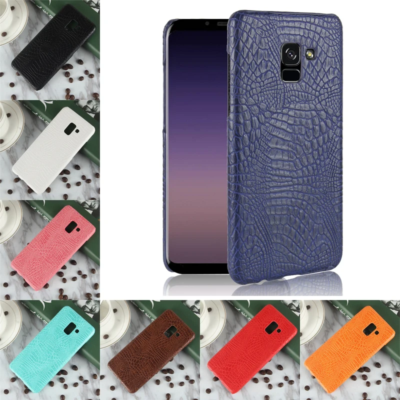 

For Samsung Galaxy A5 2018 Case Luxury Crocodile PU Leather Hard PC Back Cover Phone Case For Samsung Galaxy A5 2018 Cover Case
