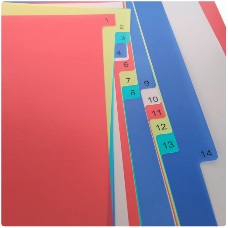 Arquivos de Arquivos Índice de Cor Material de Escritório Páginas Coloridas Binder Index Divisor 11 Buracos a4 31 pp 6 divisor 11 buracos arquivos de arquivos índice