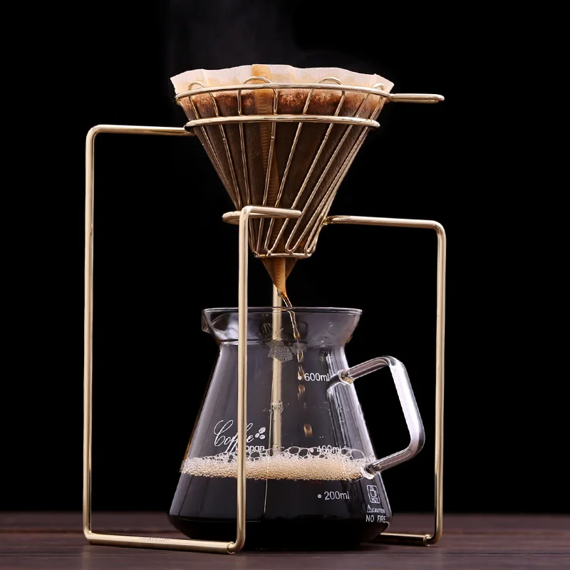

Pour Over Coffee Maker Set 40pcs Filter Papers Metal Frame Coffee Machine Cafeteira espresso machine cafetera electrica