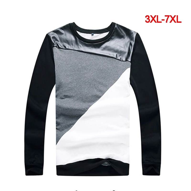 mens plus size hoodies 5XL pullover sweatshirt men brand o neck long ...