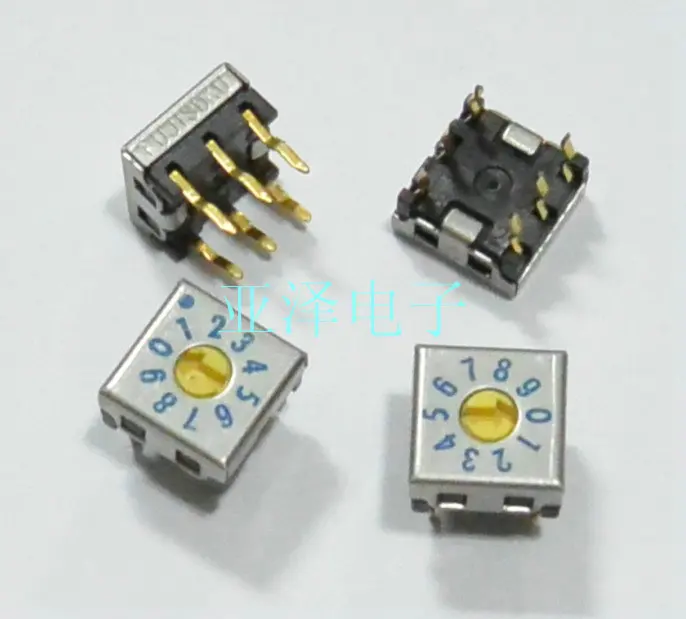 

5PCS/LOT 10 stall 0-9 rotary dial code switch 8421C code DRS7010C