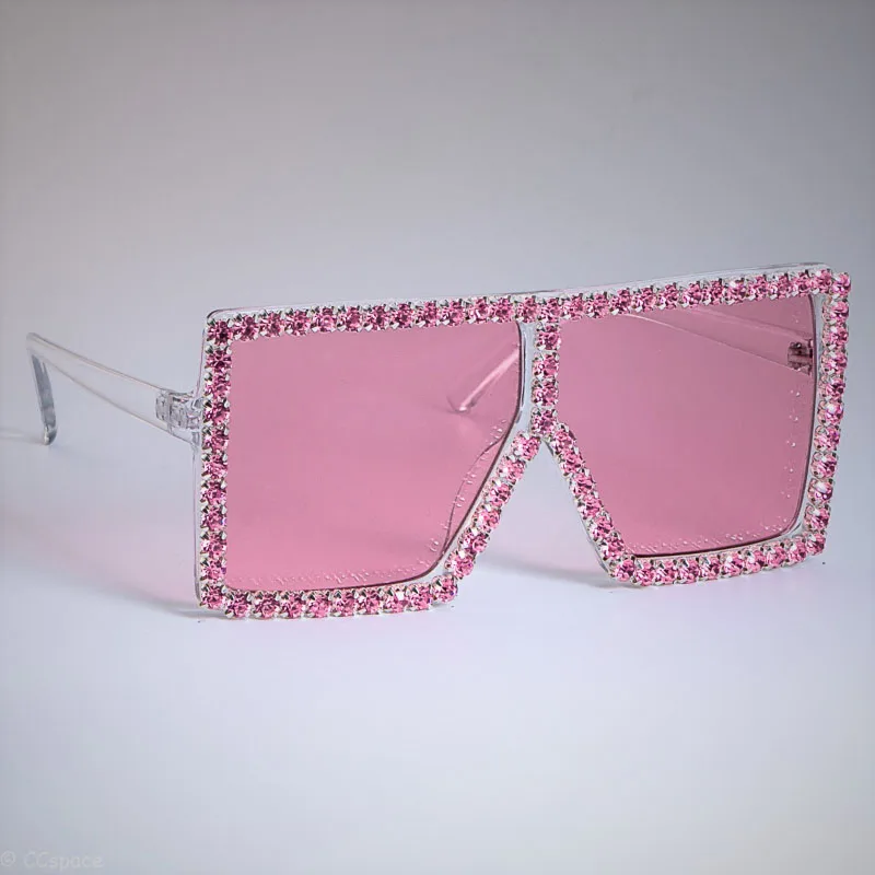 С кристалалми и стразами крупные сонечные очки для Для женщин роскошный модный поясок карамельного оттенка UV400 Винтаж Брендовые очки с прозрачной оправой 47897