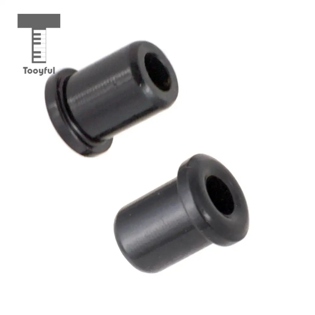 Tooyful 6PCS Guitar String Mounting Ferrules Through Body Bushing for Electric Guitar Black
