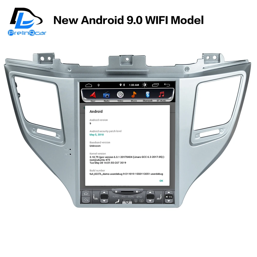  32G ROM Vertical screen android 9.0 car gps multimedia video radio player dash for hyundai new Tucs