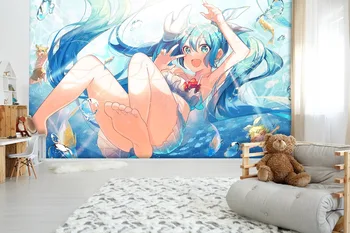 

[Self-Adhesive] 3D Hatsune Miku Goddess 33 Japan Anime Wall Paper mural Wall Print Decal Wall Murals