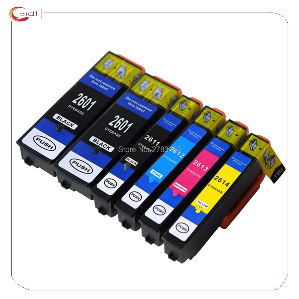 6PCS compatible 26XL T2601 T2621 T2631 printer ink cartridge For Epson
