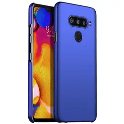 Luxury Matte Plastic Slim Phone Case - Hard PC Back Cover for LG V30 (Blue)