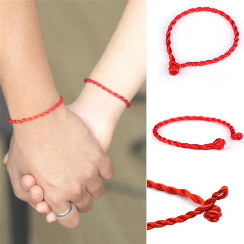 

Ethnic red String rope DIY handmade The birth year Lucky red rope charm bracelets for men women couple bracelet Reiki amulet